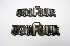 87124-404-670 Honda Cb550 Four Side Covers Fairings Panels Emblems Marks Badges Set