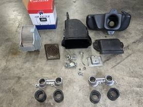 H1617 Honda 1975-77 Cb550f Super Sport Complete Air Box New Filter Hardware And Boots