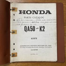Hc-36770 Honda 1973 Qa50 K0-k2 Original Parts Catalog Binder