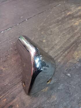 69130-54 Horn Vintage Harley Panhead Trumpet Mount Bracket Old Chrome 1954-1964 Jubilee