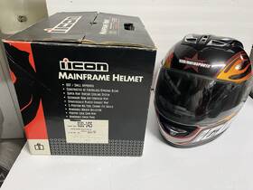 0101-1425 Icon Mainframe Hooligan Helmet Xl Black Infernal Graphics Full Face Motorcycle