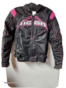 28220367 Icon Womens Black / Pink Contra Jacket - Size S Like New