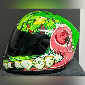 Na5555 Icon Alliance Ssr Speed Cretin Moto Motorcycle Biker Helmet Size Medium Clean