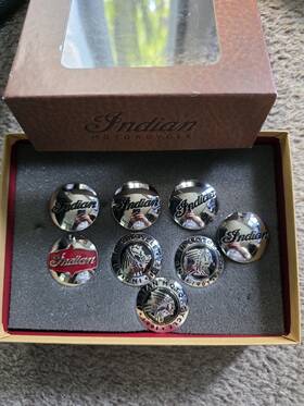 2879674-266 Indian X8 Black And Chrome Conchos. Motorcycle. Red