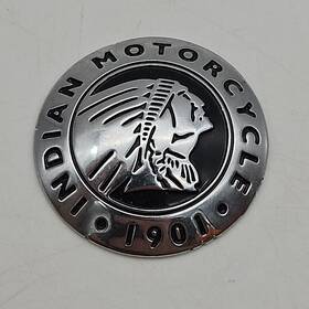 Indian-emb33 Indian Original Oe Motorcycle Chrome Headdress Concho Medallion Emblem 1 Bolt Right Facing