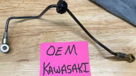 16134-027 Kawasaki 1975 1976 Kt250 Oem Oil Pump Feed Line Primed With Kt 250