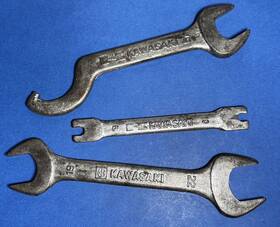 Kawasaki 22 19 10 6 Motorcycle On-board Tool Kit Wrench Set Vintage Mito Japan 3 Piece