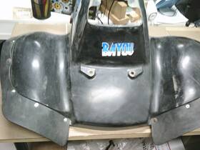 35004-1164 Kawasaki Oem Bayou Klf185 Front Fender Black - Fits 1985-1988