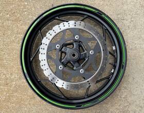 41073-0656-18f Kawasaki 13 14 15 16 17 Ninja 300 Ex300 Straight Front Wheel Rim Black Green