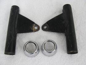 44030-004 Kawasaki 1974 90cc G3ssd Lh And Rh Fork Covers With Rings - Oem #44030-004