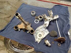 44039-026 Kawasaki A1 250 Ss Samurai Triple Tree / Steering Yolk Assembly Damper