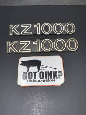 56018-1235 Kawasaki 1981-82 Kz1000 Kz 1000 Oem Side Cover Mark Emblem Badges Pn