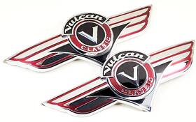 56051-14 Kawasaki Oem Vulcan Vn800 Fuel Tank Emblem Set L&r Pair Euc