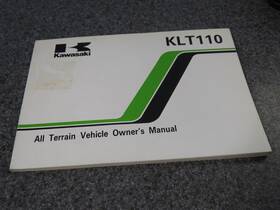 99920-1223-02 Kawasaki Factory Atv Owners Manual 1984 Klt110 A1