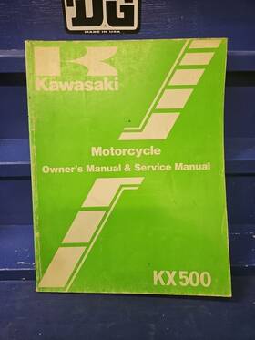 99920-1365-01 Kawasaki Factory Motorcycle Owners And Service Manual 1987 Kx500