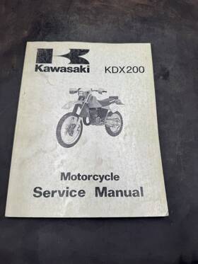 99924-1105-01 Kawasaki Factory Motorcycle Service Manual 1987 Kdx200