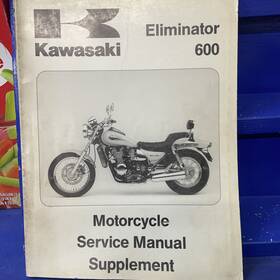 99924-1185-52 Kawasaki Eliminator 600 Motorcycle Service Manual Supplement P/n