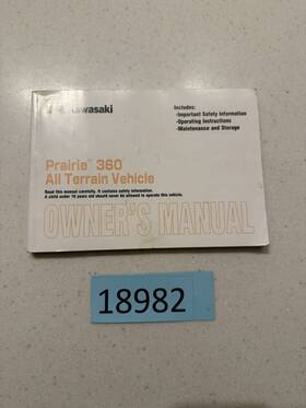 99987-1114 Kawasaki Genuine Oem Owners Manual Prairie 360 4x4 Kvf360 B1