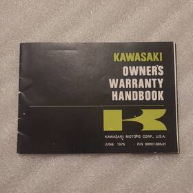 99997-885-01 Kawasaki 1975 Ke250 Owners Warranty Handbook