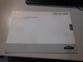 3cf8401g5en Ktm Factory Spare Parts Manual Chassis 2007 450 Sx-f