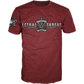 Vv40161xxl Lethal Threat Decals Vintage Velocity Band T-shirt - Burgundy 2xl