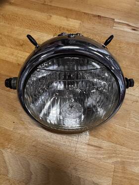 Mch-66 Lucas Vintage Triumph Headlight Shell Bulb 1968 650 500 T100c Tr6c Trophy Tiger