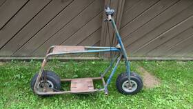 23077 Manco Vintage Original Minibike Frame And Wheels Rare 1960s 1970s