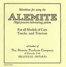 Mis170 Alemite Directions For High Pressure Lubrication System