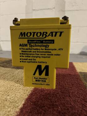 Mb16a Motobatt Battery For Honda Vt700c Shadow 700cc 84-85