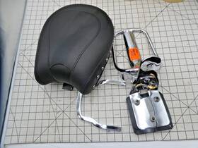 6st2psnb Mustang Passenger Seat With Backrest Harley Softail Deuce 2000-2007