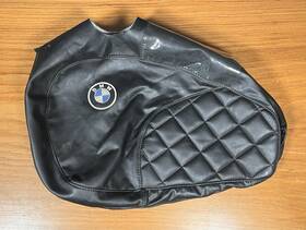 93071 Mustang Bmw Quilted Leather Tank Bra/cover Emblems For Tc R100 M Made By