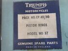 No.cp.40-30 Triumph Engineering Nos Motorcycle Piston Rings Vintage