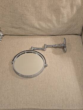 K163002 Parts Unlimited 951038 Universal Chrome 8 Inch Stem Mirror Nos