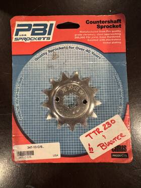 347-13 Pbi Sprocket Yamaha Tt-r230 Front 13 Tooth