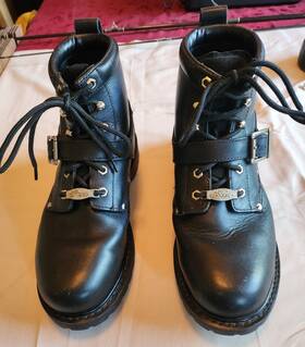 1002517 Performance Cycles Vintage 2010 Motorcycle Immaculate 10.5 Us Steel Toed Biker Boots