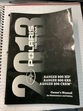 9924075 Polaris Original Oe 2012 Ranger 800 Factory Owners Manual Oem