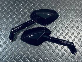 M10x1 Puig 6218n Hi-tech I Black Rear View Mirror Left / Right Set .25 Thread