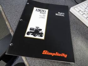 Tp-1182 Simplicity Parts Manual 12rtg Series 36 Inch Mower