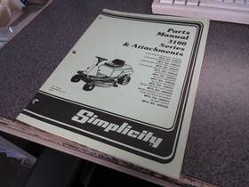Tp-792-04 Simplicity Parts Manual 3100 Series And Attachments 3105 3108 3110