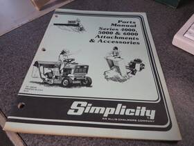 Tp-838-02 Simplicity Parts Manual Series 4000 5000 And 6000 Attch. Accs