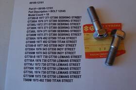 09104-12101 Suzuki Nos Genuine Gt750 Gt550 Gt380 Foot Peg Bolt Set Oem Qty-2