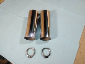 51464-10f70 Suzuki 2005-2009 Boulevard C90 Oem Chrome Lower Fork Covers Shrouds Nice C90t