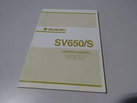 99011-17g50-03a Suzuki 99011-17550-03a Factory Owners Manual 2003 Sv650s K3