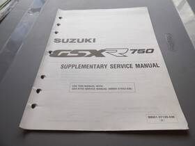 99501-37120-03e Suzuki Nos Gsxr750 Gsx-r750 Owners Service Manual Supplementary