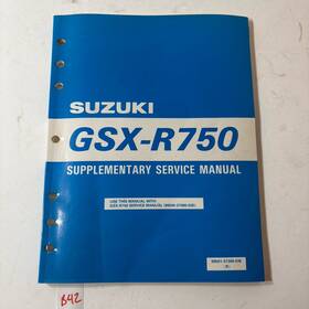 99501-37200-03e Suzuki Used Gsx-r750 1998 Genuine Supplementary Service Manual