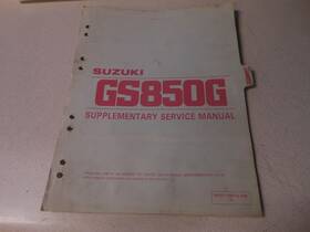 99501-38010-03e Suzuki 99501-45020-03e Factory Supplementary Service Manual 1982 Gs850gz