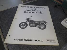 99505-01072-03e Suzuki Asssembly And Pre-delivery Service Guide 1982 Gs650gz