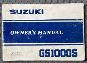 Sp-8500 Suzuki Gs1000s 1981 Factory Genuine Owners Manual Oem Y