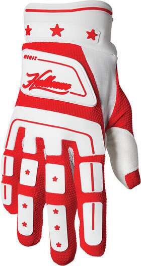 3330-6783 Thor Hallman White Red Digit Gloves Size Small