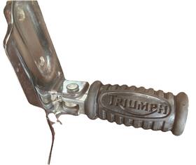 00056 Triumph Vintage Motorcycles Foot Peg Embossed Chrome Dated Oct 2005 Used